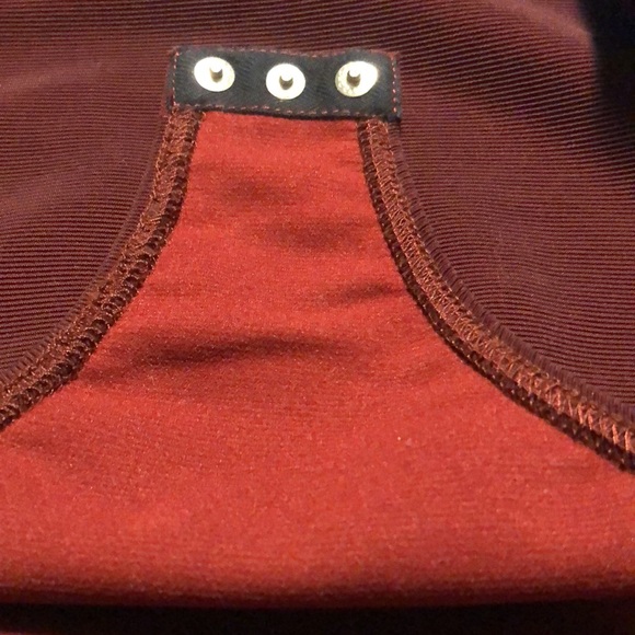 Vintage Tape Measure Body Suit Made in USA Size S in Oxblood - Picture 8 of 8